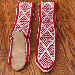 Soled wool slipper